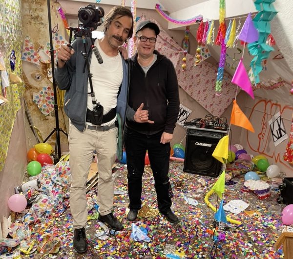 Kameramann Holger Rogge und Regisseur Peter Hesse bei einem Noise-Kindergeburtstag der besonderen Art | Foto: Klaus Homann