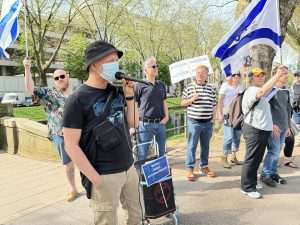 Kundgebung gegen Antisemitismus - Düsseldorf, 13.04.2024 (Foto: Peter Ansmann)
