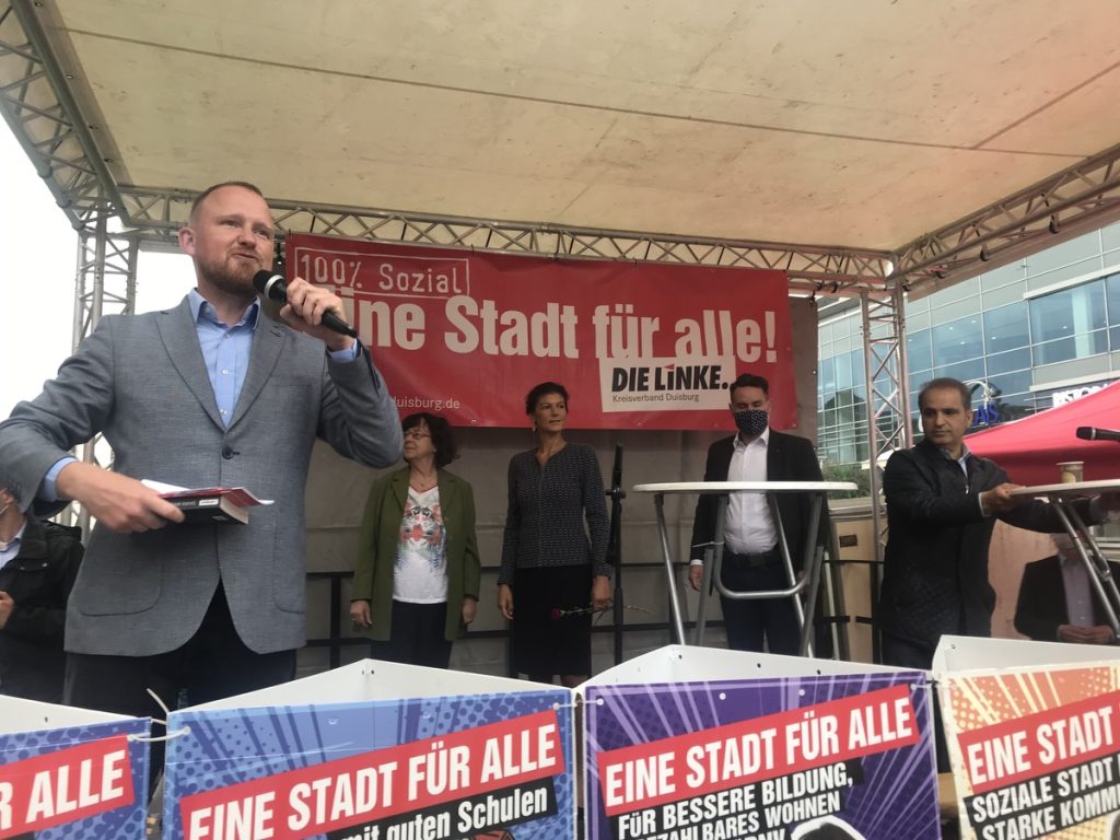 Alter Wein in neuen Schläuchen: Die Linke, Kommunalwahlkampf 2020 in Duisburg (Foto: Peter Ansmann)