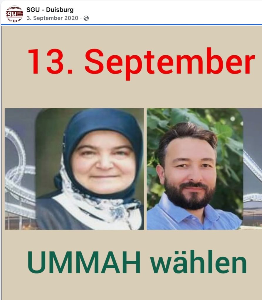 Kommunalwahl 2020: UMMAH wählen (Screenshot Facebook)