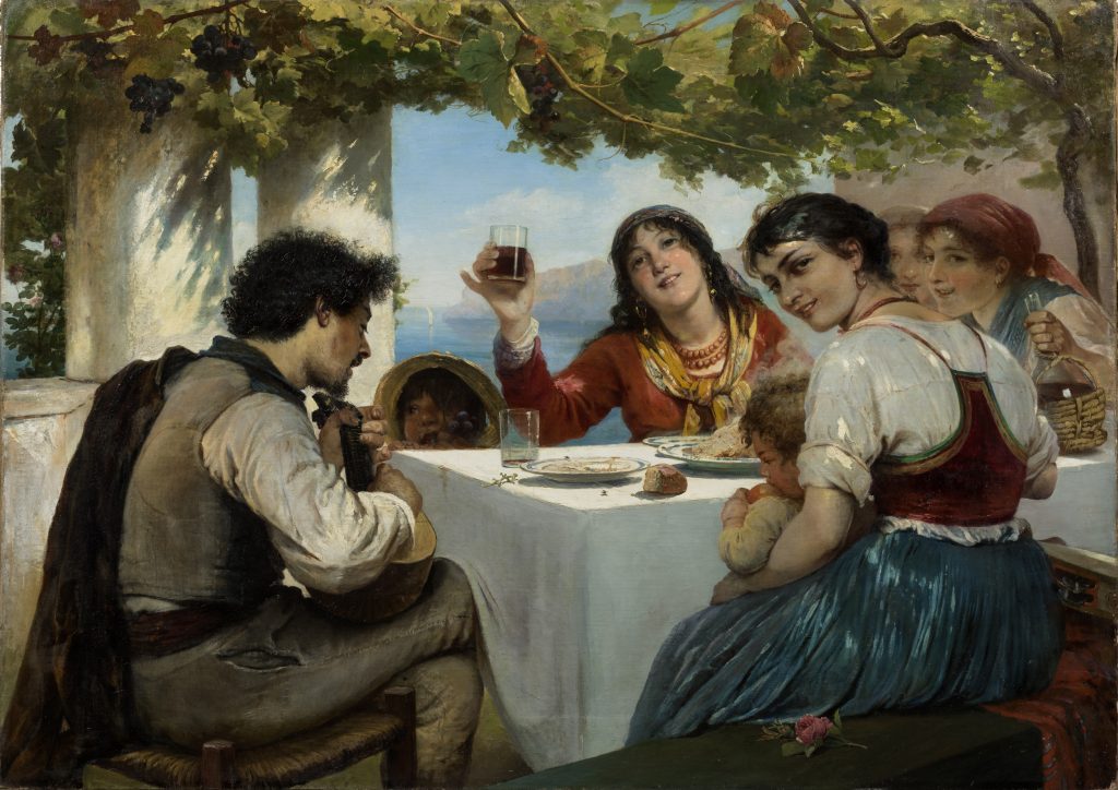 Elisabeth Jerichau-Baumann: Italienische Osteria, Öl auf Leinwan, Nationalmuseum Stockholm, Schenkung 1888, General J.W. Johnson (Foto: Anna Danielsson, Nationalmuseum)