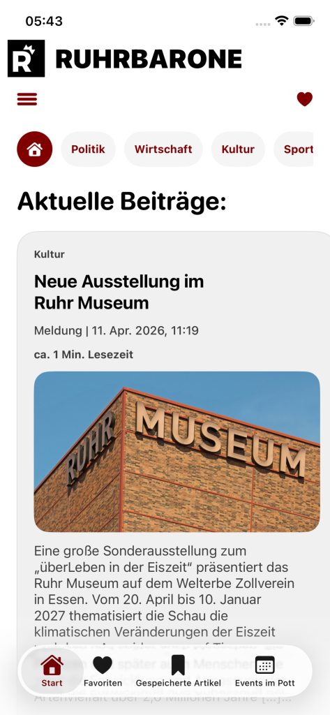 Die Startseite mit aktuellen Beiträgen aller Rubriken!