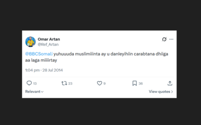 Ein Post, der von Omar Artan abgesetzt wurde. Screenshot: Andreas Wolf