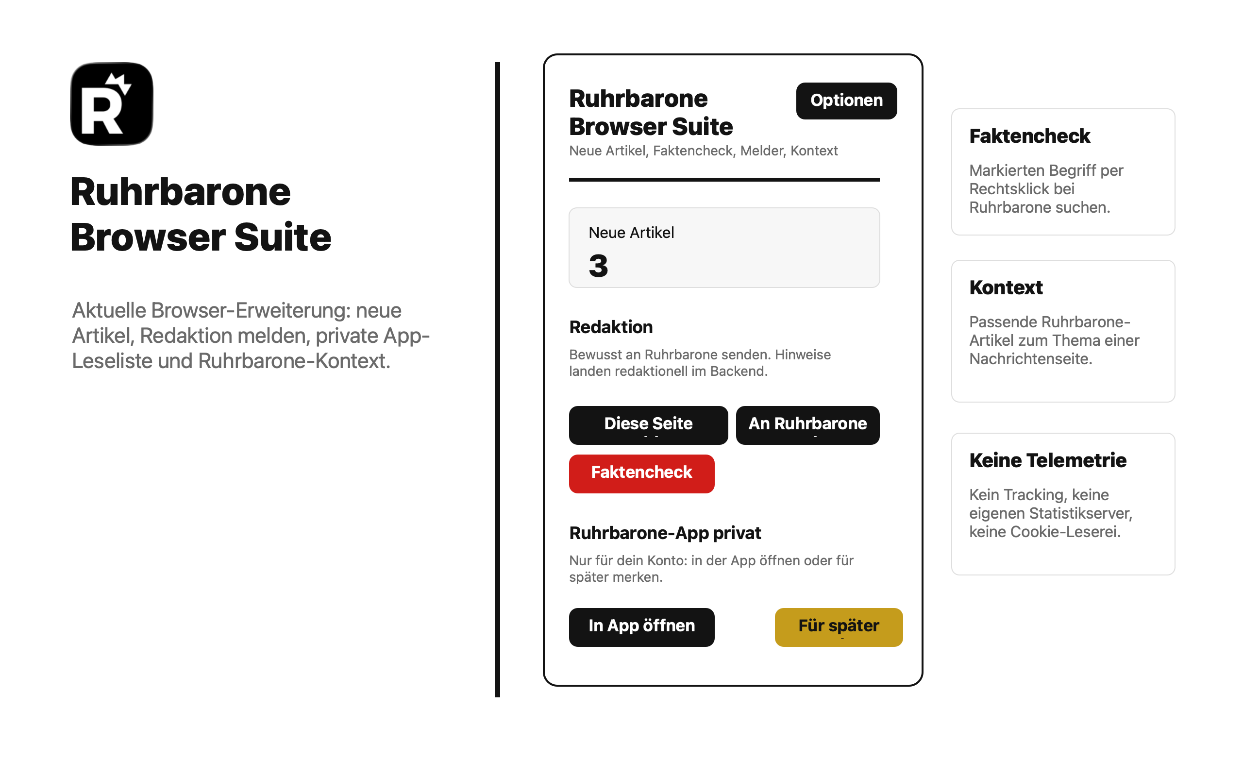 Ruhrbarone Browser Suite mit aktuellen Funktionen