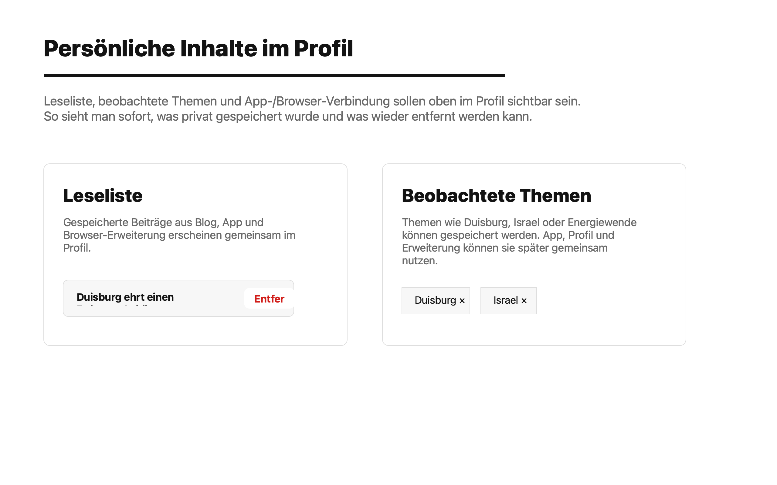 Leseliste und beobachtete Themen im Ruhrbarone-Profil