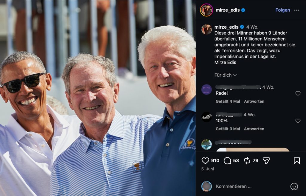 Bill Clinton, George W. Bush und Barack Obama  (Screenshot)