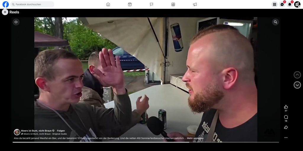 Matthäus Westfal und ein Dritter am Bierstand