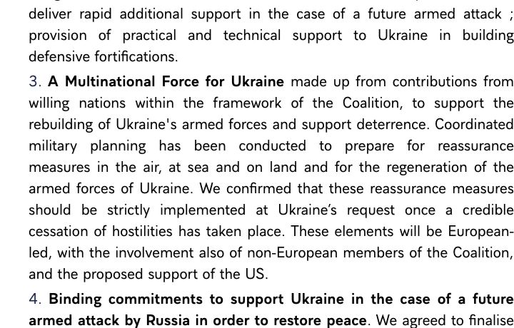 Auszug aus der Pariser Erklärung zur multinationalen Truppe für die Ukraine