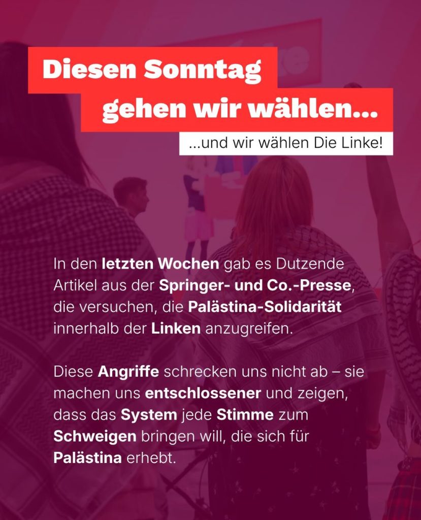 Wahlempfehlung der LAG Palästinasolidarität der Linken Berlin für die Berlin-Wahl 2026