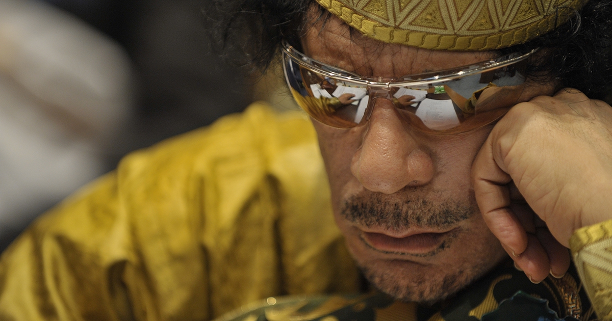 Muammar al-Gaddafi beim Gipfel der Afrikanischen Union in Addis Abeba am 2. Februar 2009.