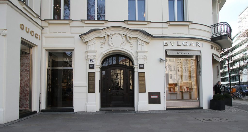 Gucci und Bulgari am Berliner Kurfürstendamm, Archivaufnahme von 2016