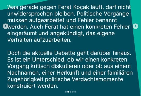 Folie 2 des Solidaritätsaufrufs fordert Aufarbeitung und warnt vor Verdachtsmomenten aufgrund von Herkunft und Familienzugehörigkeit.